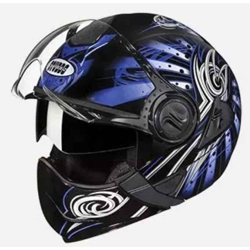 Studds N1 Expanded Polystyrene Black Flip Off Full Face Flip Off-Full Face Helmet, Size: Medium