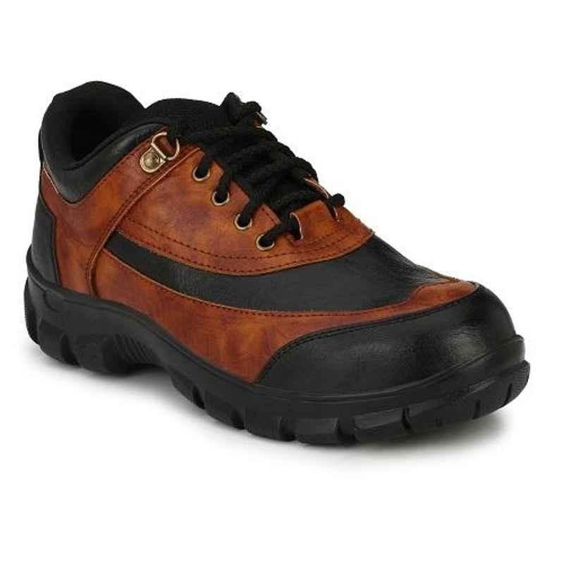 Timberwood TW18TAN PU Steel Toe Tan Work Safety Shoes, Size: 7