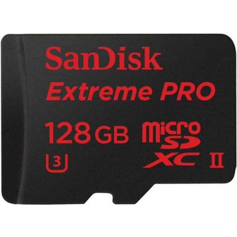 SanDisk Extreme Pro 128GB microSDXC Class 10 Memory Card with USB Reader, SDSQXPJ-128G-GN6M3