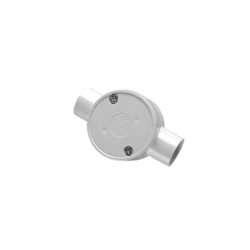 Clipsal 20mm 2 Way Silver Circular Junction Box, E240/20/2A