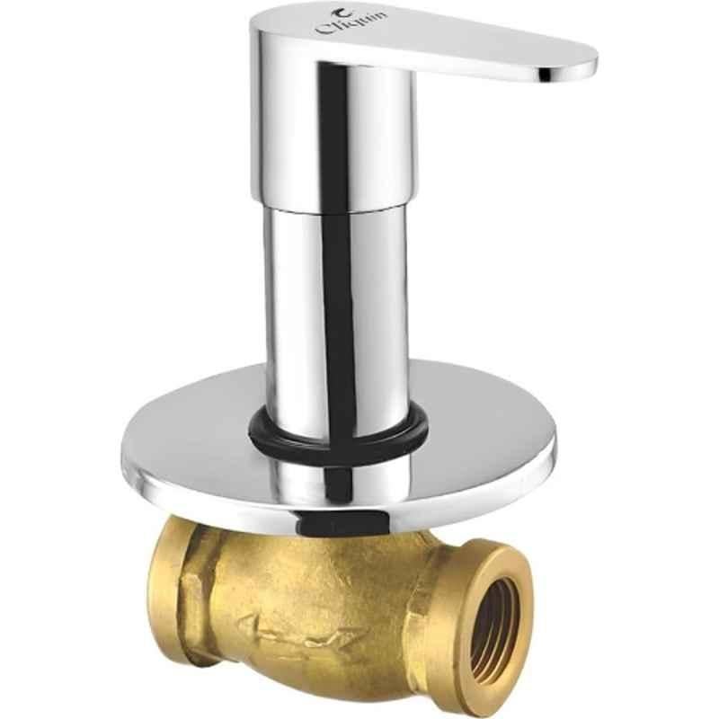 Cliquin Cora 20mm Brass Chrome Wall Mounted Concealed Stop Cock