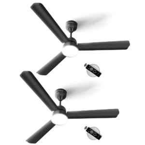 Longway Luminair 28W 5 Star Smoke Brown 3 Blades BLDC Ceiling Fan with Remote Control, Sweep: 1200 mm (Pack of 2)