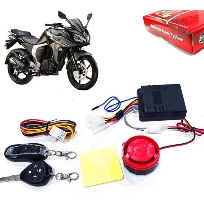 Auto Pearl 12V Black Two-Way Anti Theft Motorcycle Alarm Kit with 2 Pcs Remote for Fazer-250