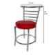 RW Rest Well RW-158 Leatherette Red Ergonomic Dining Chair with Steel Chrome Finish (Pack of 2)