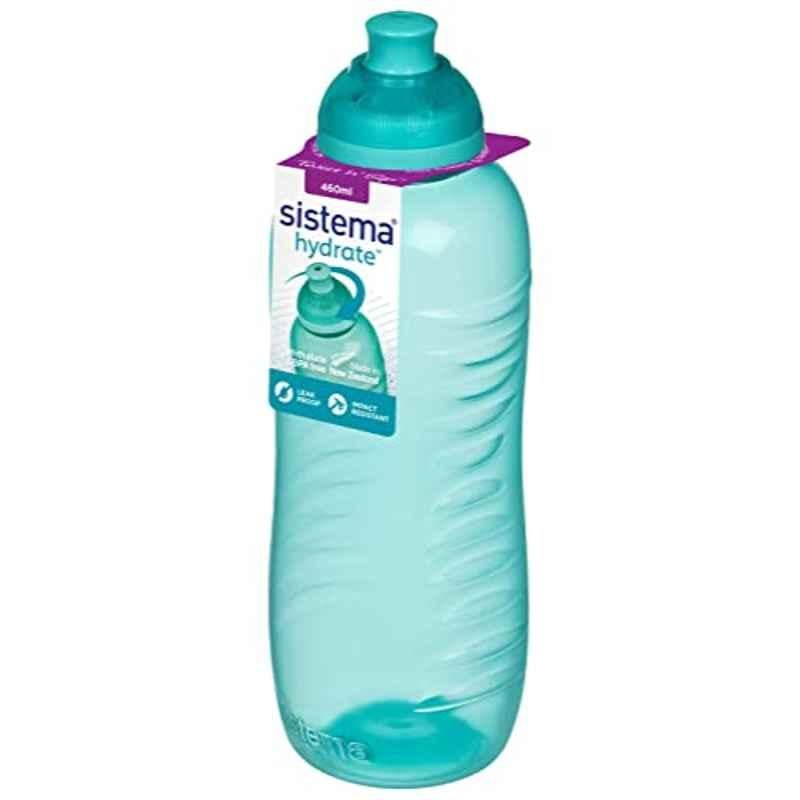 Sistema 460ml Plastic Green Twist N Sip BPA Free Water Bottle, SP18785-5