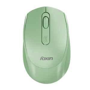 Foxin Flow 1600DPI 2.4 GHz Green Wireless Optical Mouse with Rechargeable Battery & Dual Connectivity for Laptop, MacBook & PC