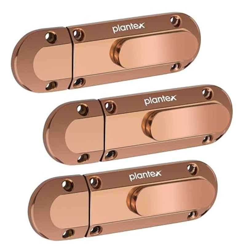 Plantex Zinc Rose Gold Door Baby Latch Lock for Home & Office, SH-88 (Pack of 3)