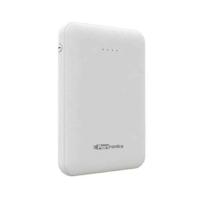 Portronics Indo-5 5000mAh White Polymer Power Bank, POR-289