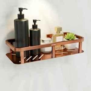 Plantex 12X5 inch Stainless Steel 304 Grade PVD Rose Gold Finish Shelf for Bathroom/Storage Organizer/Kitchen Rack/Bathroom Accessories