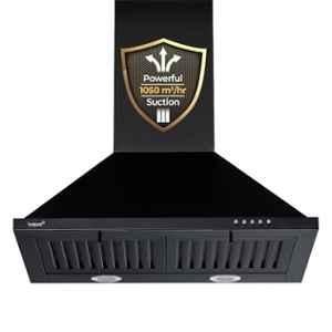 Livpure Alder Neo 60cm 1050 m3/hr Pyramid Baffle Filter Wall Mounted Kitchen Chimney with Push Button, Dual LED Lamp & 1 Year Warranty