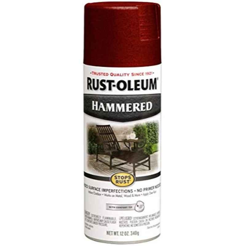 Rust-Oleum Stops Rust 12 Oz Red 252304 Hammered Spray Paint