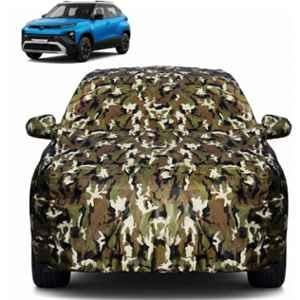 Allextreme Polyester Multicolour Camouflage Car Body Cover with Mirror Pocket for Tata Punch All Model & Years 2021-2025, PV_VLSV07