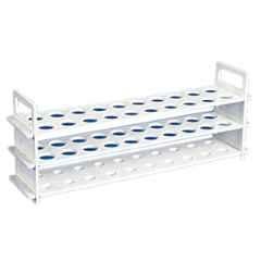 ELECOPTO 13mm 3 Tier Polypropylene Test Tube Stand with 62 Holes