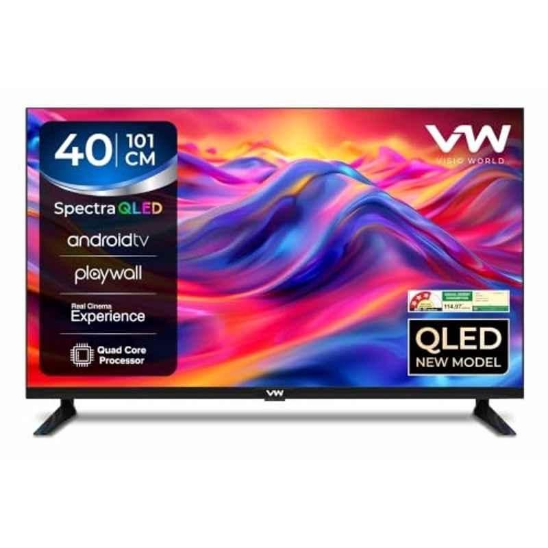 VW Spectra 40 inch 1920x1080p Black QLED Smart LED TV with IPE Technology, VW40AQ3