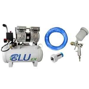 Bluex 0.75HP 25 Litre Oil Free Air Compressor with AIR Nozzle, Spray Gun & PU Pipe, XS-3TVO-GVBR