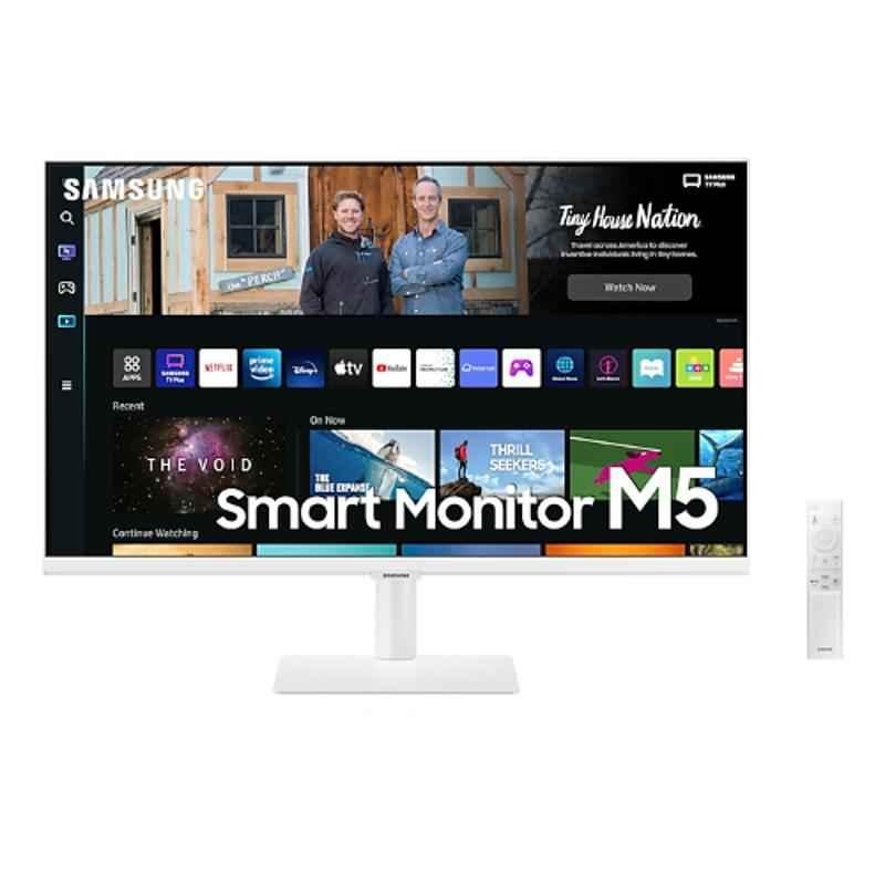 Samsung M5 27 inch FHD VA Panel White Flat Smart LED Monitor, LS27BM501EWXXL