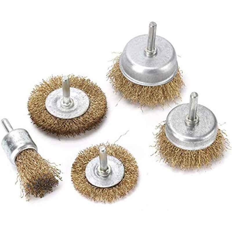 Vwma Wire Wheel And Cup Brush Set-Set Of 5