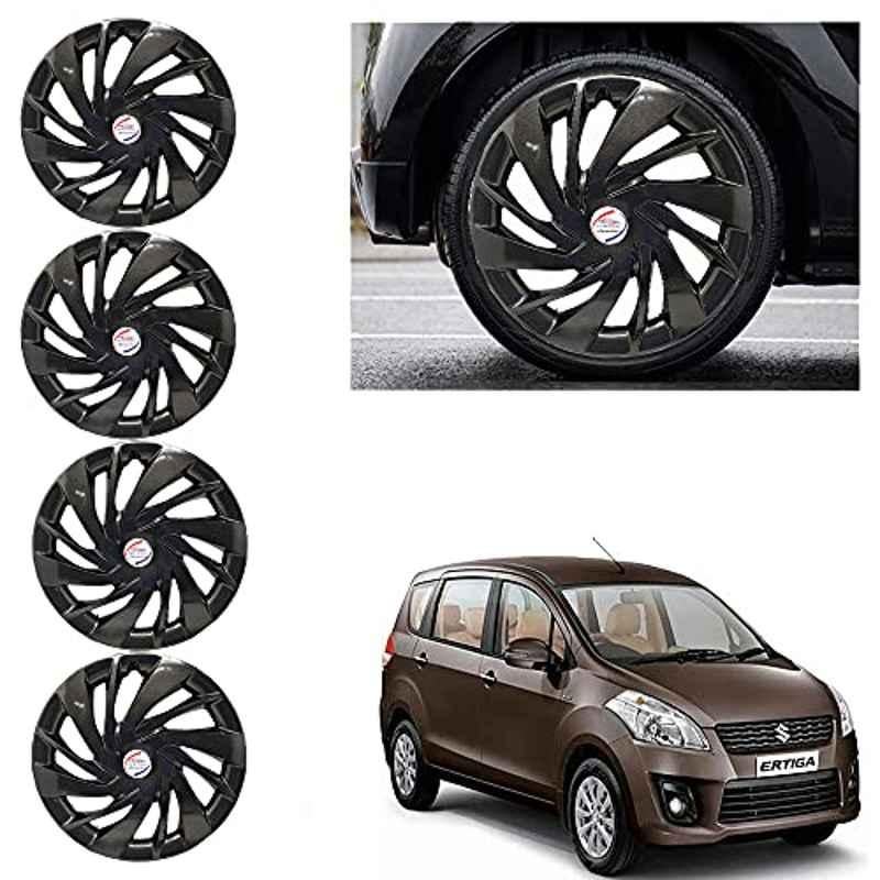 Auto Pearl 4 Pcs 15 inch ABS Black Car Wheel Cover Set for Maruti Suzuki Ertiga Type1, WCBLK22
