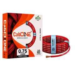CabONE 0.75 Sqmm Red FR PVC Multi Strand Electrical Wire, CabONE001, Length: 90m