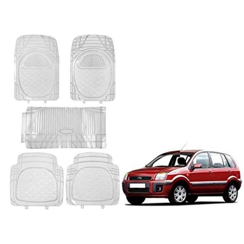 Kozdiko 5 Pcs 6205 Rubber & PVC Clear Car Foot Mat Set for Ford Fusion