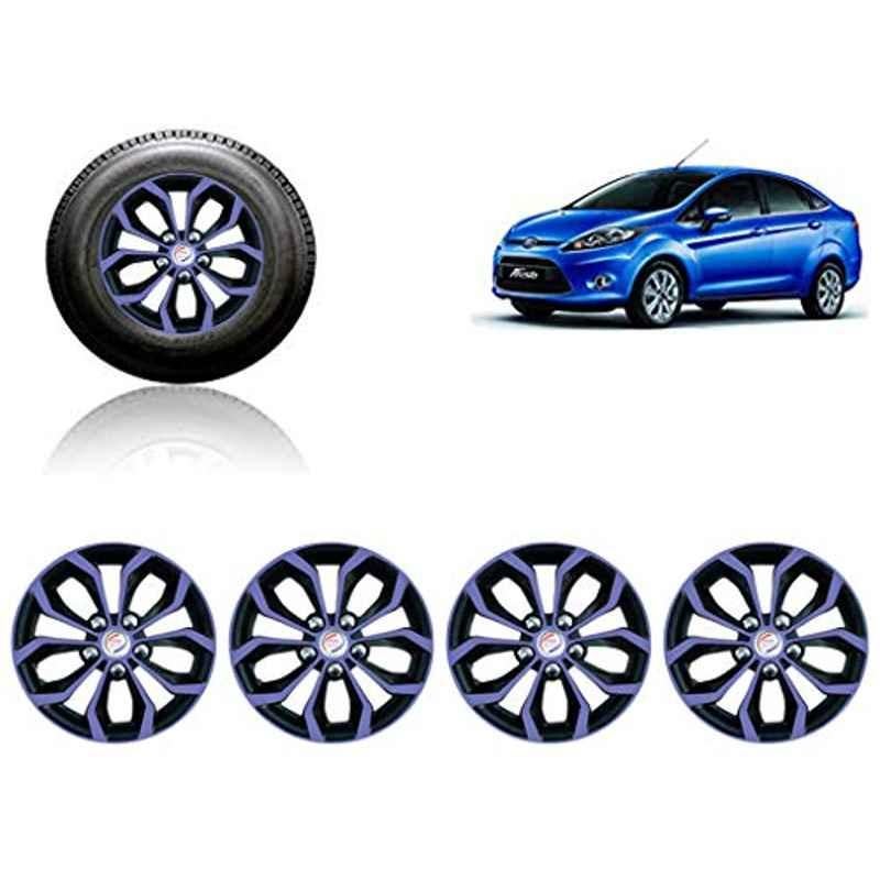Auto Pearl 4 Pcs 14 inch ABS Violet & Black Car Wheel Cover Set for Ford Fiesta