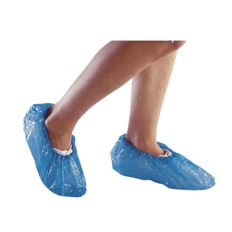 Deltaplus Polyethylene Blue Shoe Cover, SURCHPE, Size: Free (Pack of 50)
