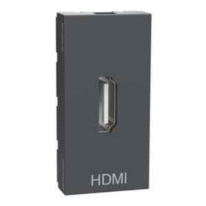 Schneider Electric Miluz Zeta Polycarbonate 1 Modules Anthracite HDMI Socket, MZHDMI1M_AN