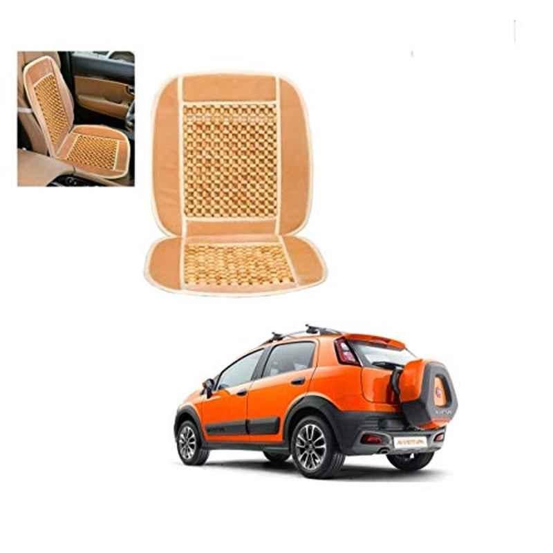 Kozdiko Wooden Bead Seat with Beige Velvet Border for Fiat Avventura