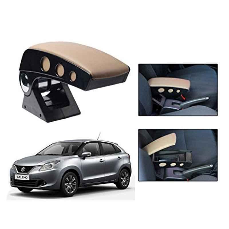 Kozdiko Beige Chrome Finish Car Armrest for Tata Grand Decor