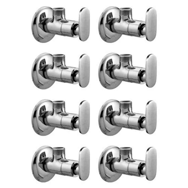 Joyway Solo Brass Chrome Finish Silver Angle Valve Stop Cock (Pack of 8)