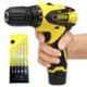 Cheston 12V 10 mm Blue & Yellow Cordless Drill Screwdriver with 5 Pcs Metal Wall Bits Set, CH-812-3.5WALL