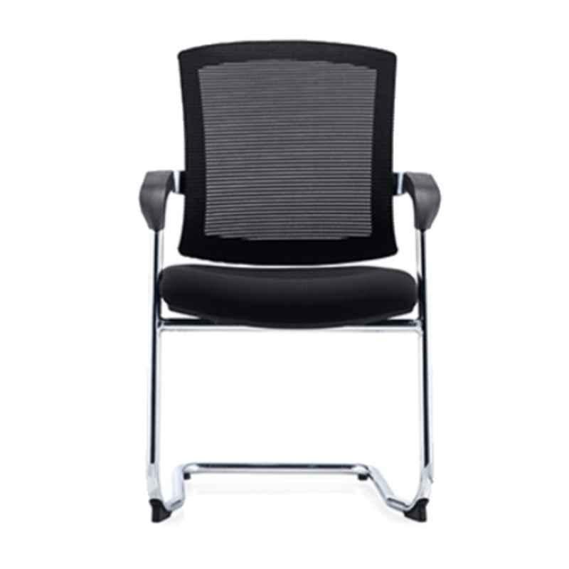 Smart Office Furniture Black Visitor Chair with Nylon Glass Fiber Frame, SMOF-163C