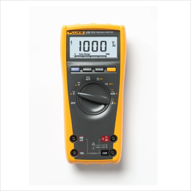 Fluke 179 EJKCT True RMS Digital Multimeter 10A 1000V AC/DC 6000 Counts 50 Megaohms 10000 Microfarads 100kHz Backlight Temperature