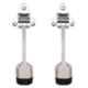 Atom DS003 Chrome Plated Silver Satin Finish Door Stopper (Pack of 2)