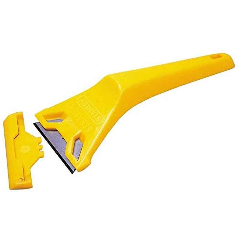Stanley 170 mm Plastic Yellow Window Scraper, 0-28-590