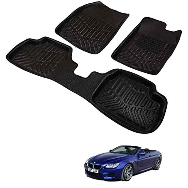 Kozdiko 3D Black Car Foot Mat Set for BMW 6 Series, dshbdhb199