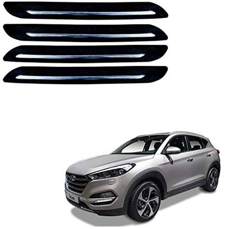 Kozdiko 4 Pcs Single Chrome Bumper Protector Set for Hyundai Tucson