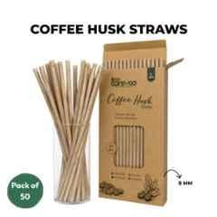 Eco Aaroyaa 8 mm Coffee Husk Straw (Pack of 50)