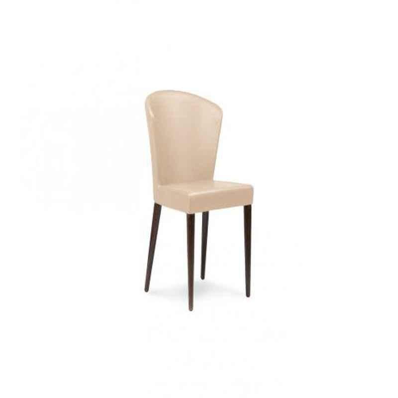 Shearling Mila Vinyl Leatherette Cream White Upholstered Living Cum Dining Chair