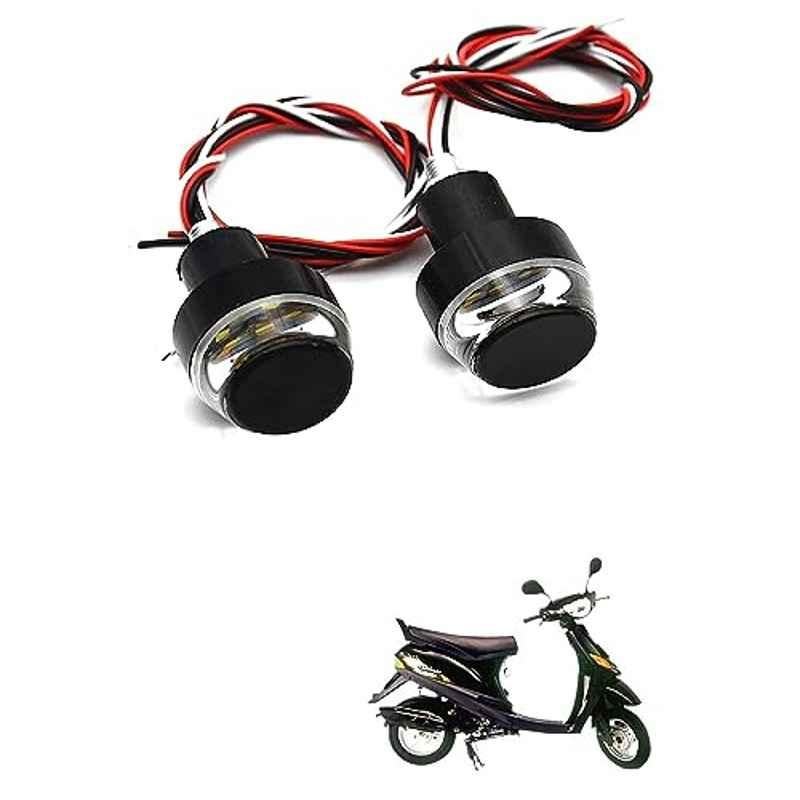 Kozdiko 2 Pcs Dual Colour Motorcycle LED Indicator Turn Signal Handle Bar Light Set for Bajaj Spirit 640