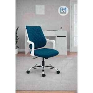 RM HOME Junaya Cushion Medium Back Teal Executive Chair