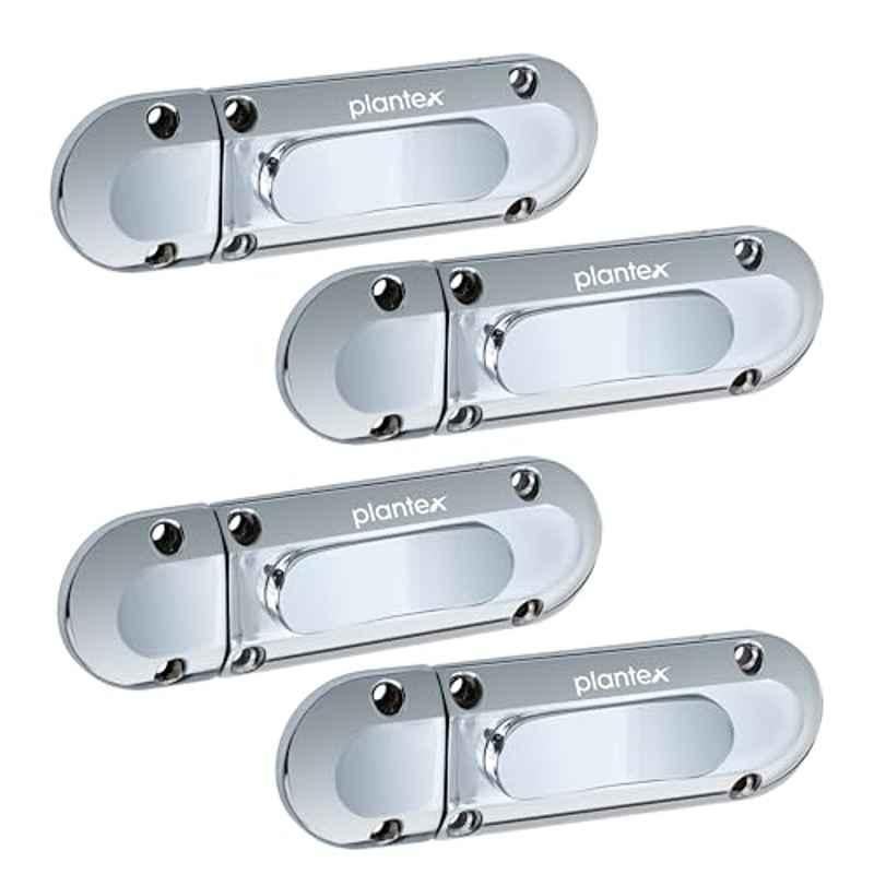 Plantex Zinc Chrome Door Baby Latch Lock for Home & Office, SH-88 (Pack of 4)