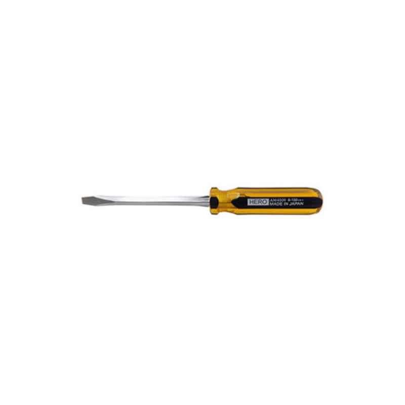 Hero 6 inch x 8mm Flat Amber Line Screwdriver, AM-6500-6X8