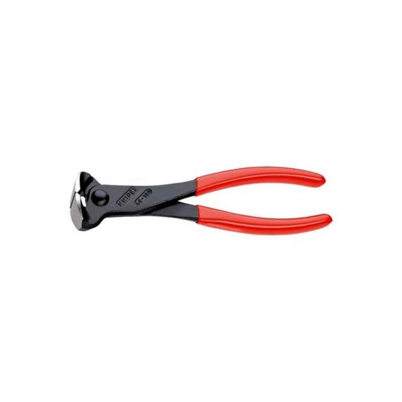Knipex 7 inch Steel Black, Red, Silver End Cutting Nipper, 68 01 180