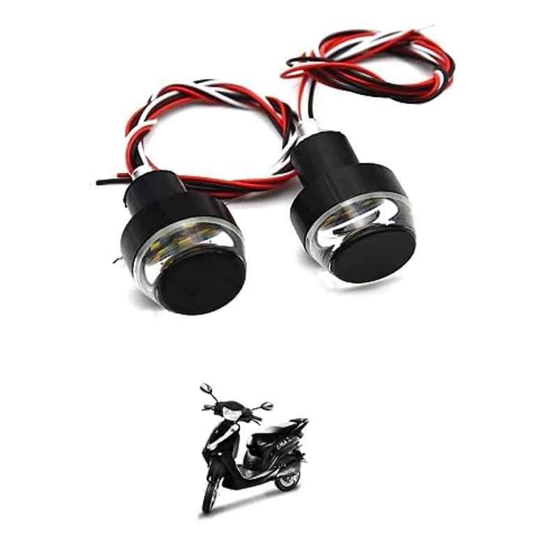 Kozdiko 2 Pcs Dual Colour Motorcycle LED Indicator Turn Signal Handle Bar Light Set For Lohia Oma Star Li