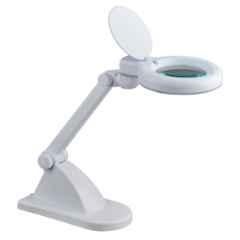 Optike 3X 7W 3.5 inch Plastic White Desktop Magnifying Lamp with LED, KDM9100