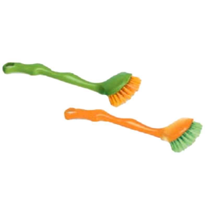 Coronet 25cm Plastic Green & Orange Rose Dish Brush, 1151000