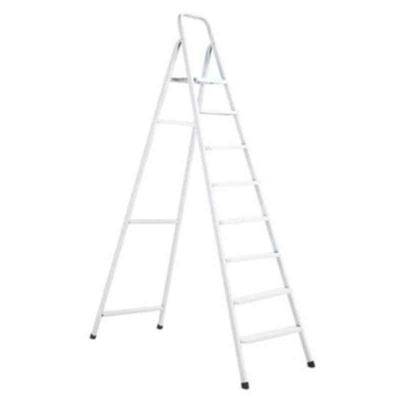 Robustline 8 Step White Heavy Duty Steel Ladder