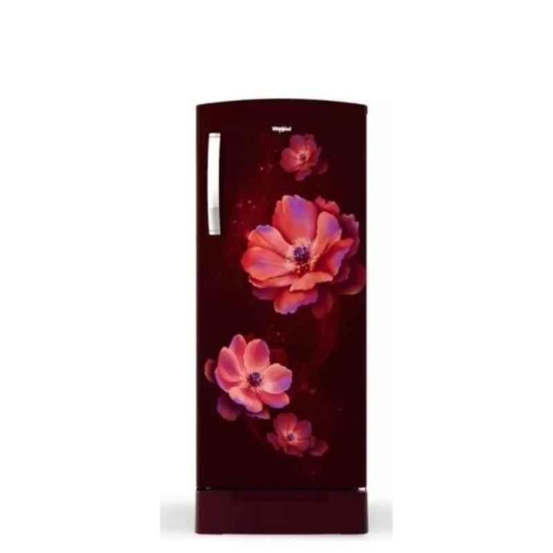 Whirlpool 207 Litre 5 Star Wine Peony Direct Cool Single Door Refrigerator with Base Drawer, 230 IMPRO ROY 5S INV WINE PEONY-Z1 (MOQ-5)