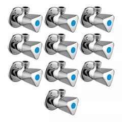 Fastgear Triangle Stainless Steel Silver Chrome Finish Angle Valve, FG2480 (Pack of 10)